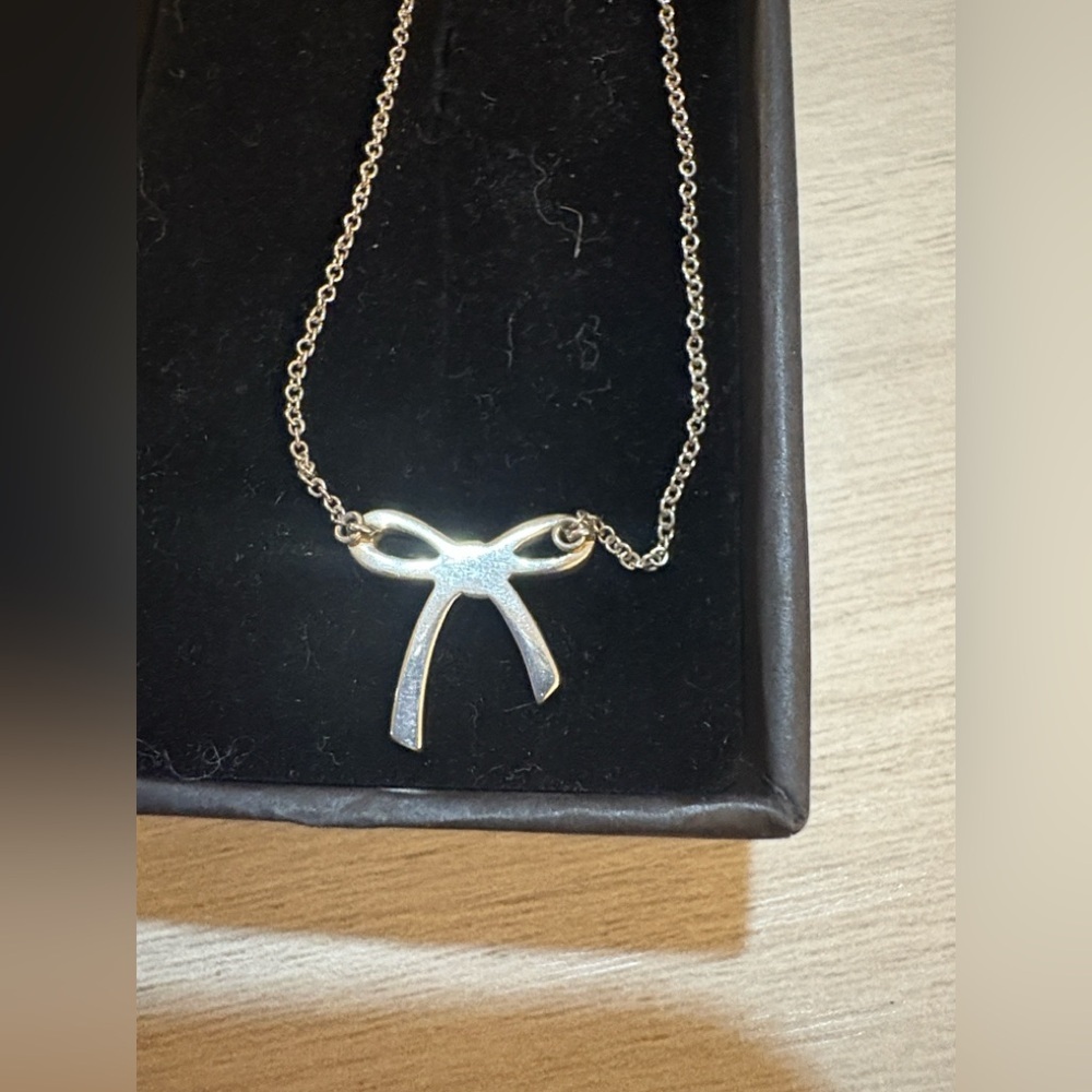 Tiffany‎ & Co. Silver Bow Necklace